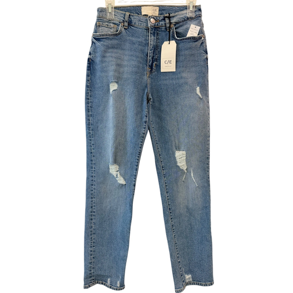 Women's‎ Current/Elliott Jeans Size 25 Blue Distressed Boyfriend NWT - Picture 1 of 10